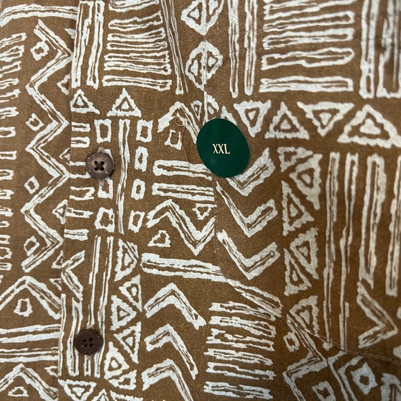 L.L. Bean Men’s Tropics Walnut Geo Hawaiian Aztec Mayan Size XXL NWT - Picture 5 of 8